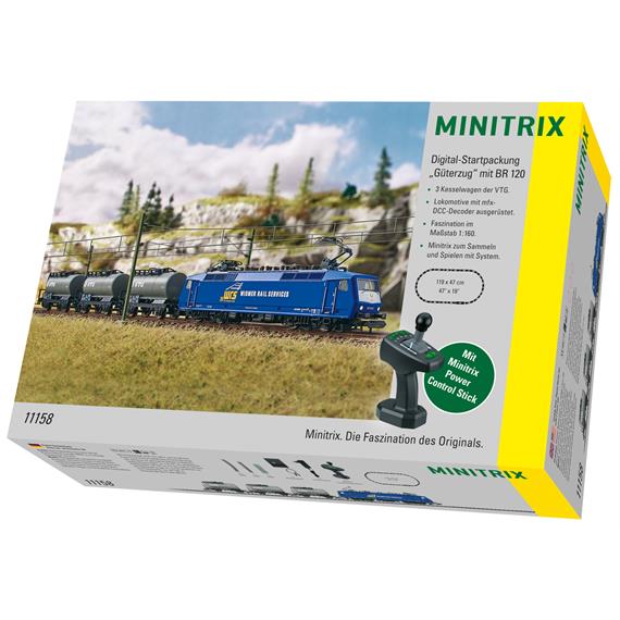 Minitrix 11158 Digital-Startpackung "Güterzug" mit Baureihe 120 - N (1:160)