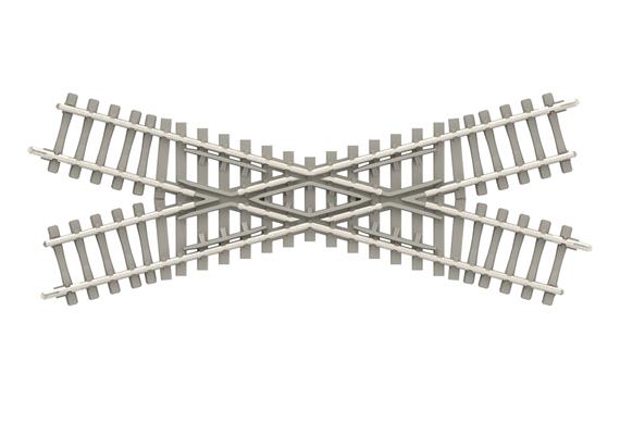 Minitrix 14558 Kreuzung - 30° mit Betonschwellen Länge 104,2 mm - N (1:160) | Bild 1