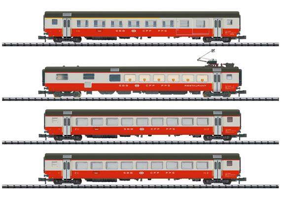 Minitrix 18720 SBB Schnellzugwagen-Set 4teilig "Swiss Express" Teil 1 - N (1:160)