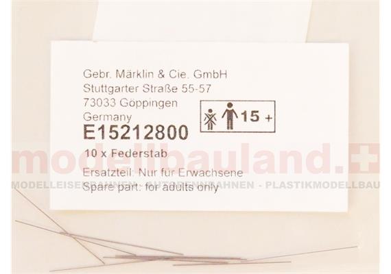 Minitrix E15212800 Kupplungsfederstab, Länge 22 mm, 10 Stück - N (1:160)