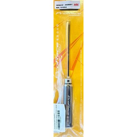 Ninco 91004 ProRace Inbus 2.5 mm, Länge 120 mm, Aluminium Griff, gehärtete Spitze