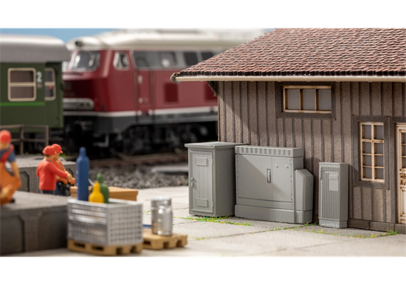 Noch 13751 Strom- & Verteilerkästen, Laser-Cut Bausatz - H0 (1:87) | Bild 1