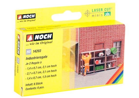 Noch 14203 Laser-Cut Industrieregale - H0 (1.87) | Bild 5