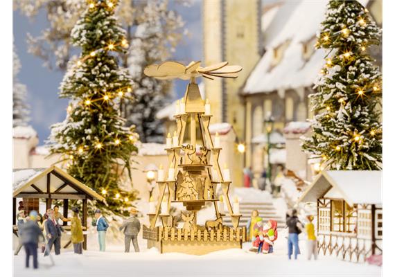 Noch 14395 Laser-Cut Weihnachtsmarkt-Pyramide - H0 (1:87) | Bild 2