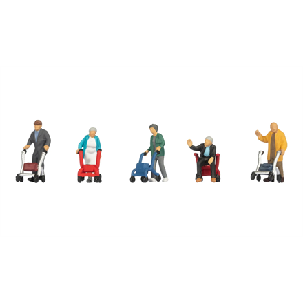 Noch 15549 Senioren mit Rollator - H0 (1:87)