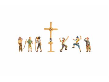Noch 15874 Bergwanderer mit Gipfelkreuz - H0 (1:87)