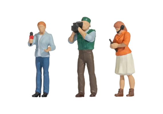 Noch 16605 Funny-Scenes „Reporter Team" - H0 (1:87) | Bild 1