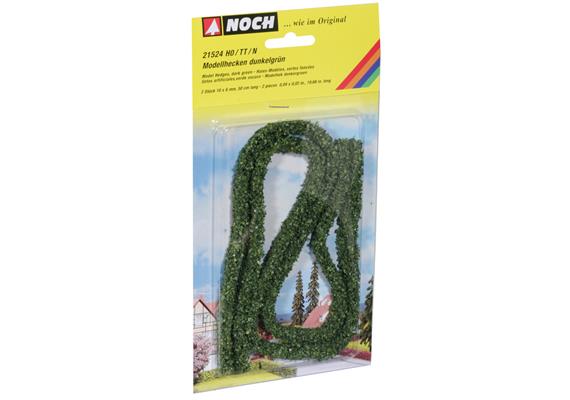 NOCH 21524 2 Modellhecken dunkelgrün, 1 x 0,6 cm, 50 cm lang | Bild 1