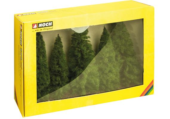 Noch 24501 Fichten mittelgrün, 7 Stk. 7 - 14 cm hoch | Bild 2