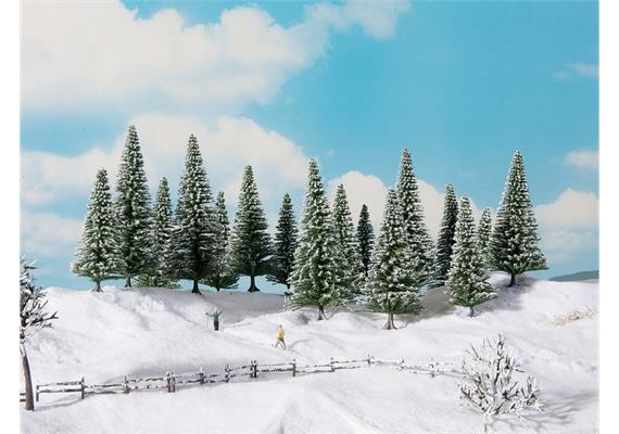 Noch 24682 Schneetannen 6 Stück, 14-18 cm