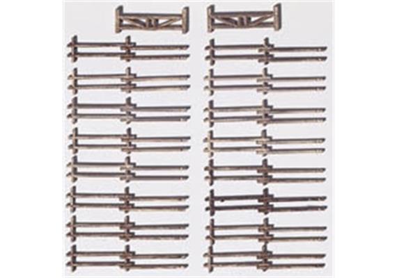 NOCH 33010 Rundholzzaun, 7 mm hoch, ges. 58 cm lang Spur N