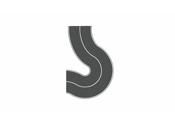 Noch 34201 Bundesstraße Universalkurve Asphalt, 2 Stück, je 4 cm breit - N (1:160) | Bild 1