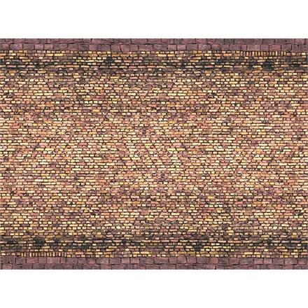 NOCH 56605 3D-Kartonplatte "Ziegel" gelb-bunt - H0 (1:87)