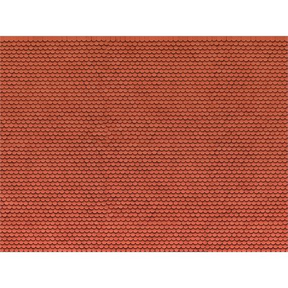NOCH 56690 3D-Kartonplatte "Biberschwanz" rot HO