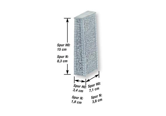 Noch 58661 Brückenpfeiler Bruchstein-Viadukt - H0 (1:87) | Bild 2
