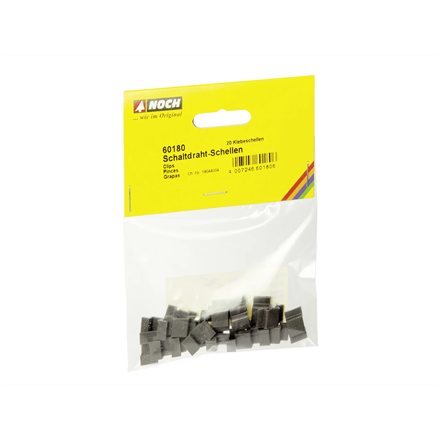 NOCH 60180 Schaltdraht-Schellen, 20 Klebeschellen