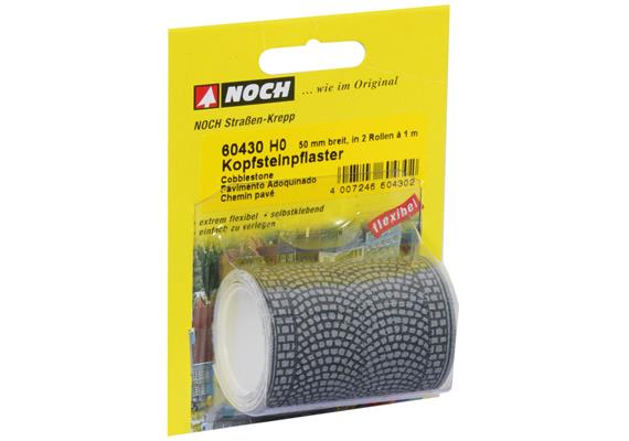 NOCH 60430 Kopfsteinpflaster, 50 mm breit, in 2 Rollen à 1 m - H0 (1:87) | Bild 3
