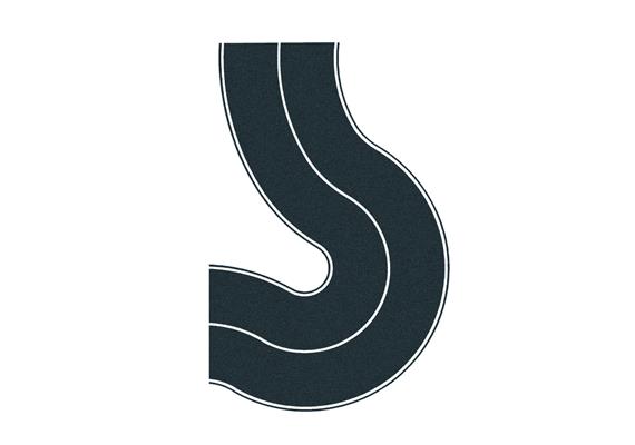 Noch 60701 Bundesstrasse Universalkurve Asphalt, 2 Stück - H0 1:87 | Bild 1