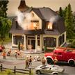 Noch 66507 Brennendes Freudenhaus mit micro-sound und Lichteffekte - H0 1:87 | Bild 1