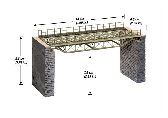 Noch 67024 Brückenfahrbahn gerade mit Brückenköpfen - H0 (1:87) | Bild 4