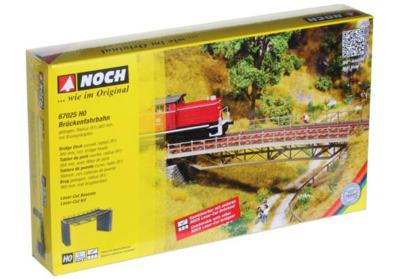 Noch 67025 Brückenfahrbahn gebogen R1 (Laser-Cut-Bausatz), H0 | Bild 3