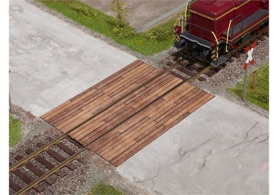 Noch 67105 Laser-Cut Bahnübergang Holzbohlen, Spur 0