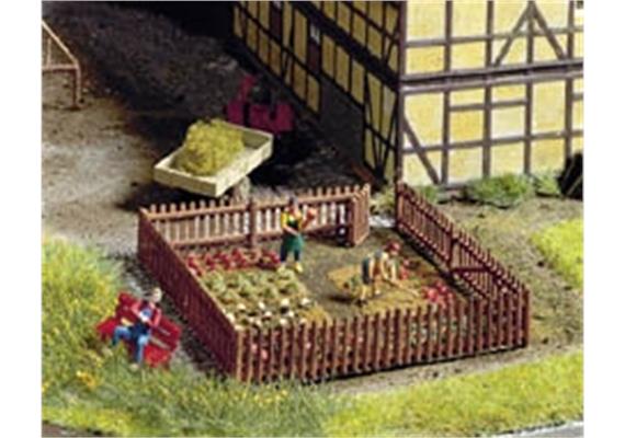 NOCH Gartenzaun, 7 mm hoch, ges. 55 cm - N (1:160) | Bild 2