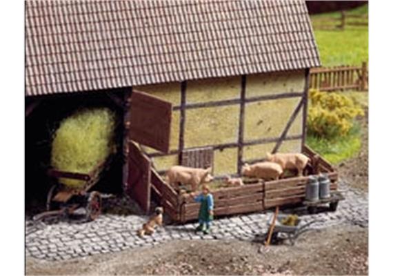 NOCH Kirchmauer, 3 Stück, je 3,3 x 12 cm Spur H0 | Bild 2