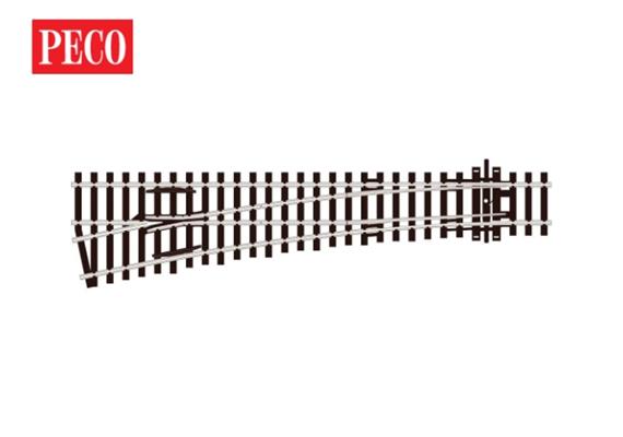 Peco SL-E96 Weiche links 12°, Code 100, leitendes Herzstück - H0 (1:87)