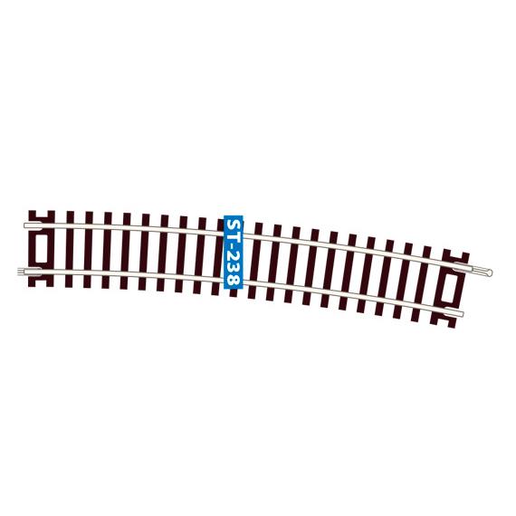 Peco ST-238 Gleis gebogen für Y-Weiche (860 mm, 11,25°, 1/32) Cd. 100 - H0 (1:87)