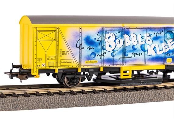 PIKO 54309 SBB Schienenreinigungswagen gelb mit Graffiti, Ep.V - H0 (1:87) | Bild 4