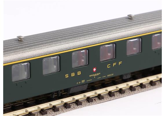 PIKO 94380 SBB Personenwagen EWI 1.Klasse grün, alte Schrift, Ep. IV - N (1:160) | Bild 6