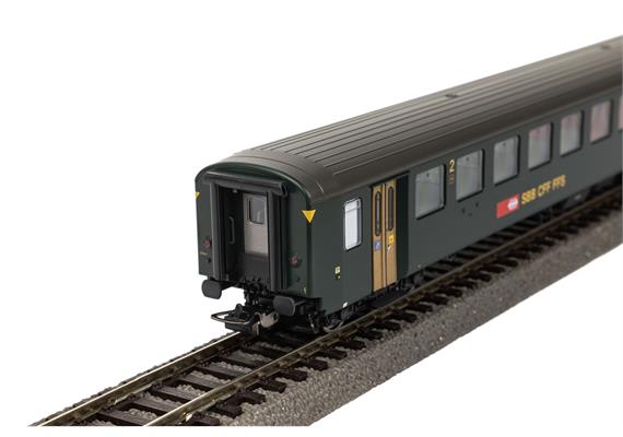 PIKO 96778 SBB Personenwagen EW I 2. Klasse grün, neue Schrift und grauem Dach, Ep V | Bild 3
