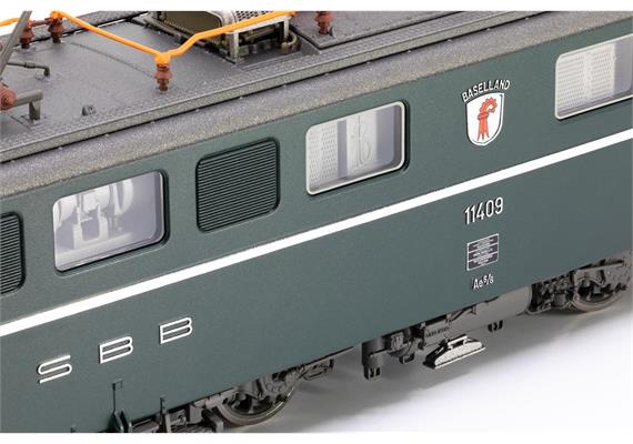 PIKO 97215 SBB Kantonslok Ae 6/6 11409 BASELLAND grün, Ep. IV, ACS - H0 (1:87) | Bild 6