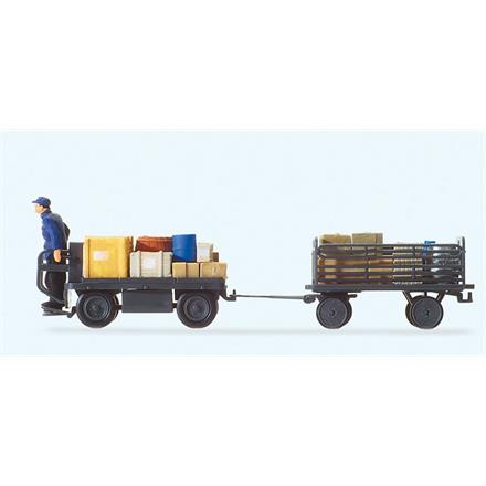 Preiser 10256 Elektrokarre mit Fahrer DB