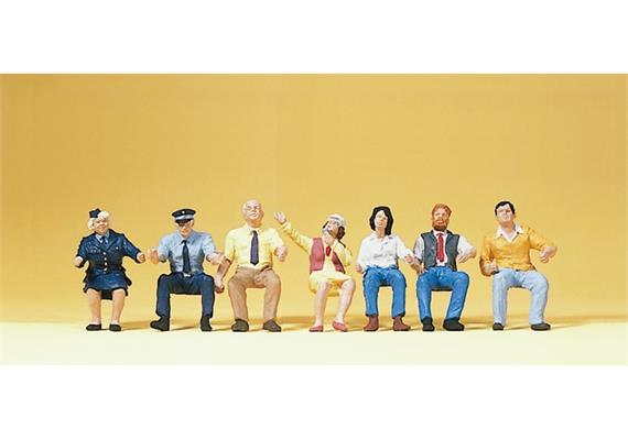 Preiser 10406 Bus- und Strassenbahnpersonal sitzend HO