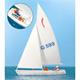 Preiser 10677 Segler mit Segelboot (2) - H0 (1:87)