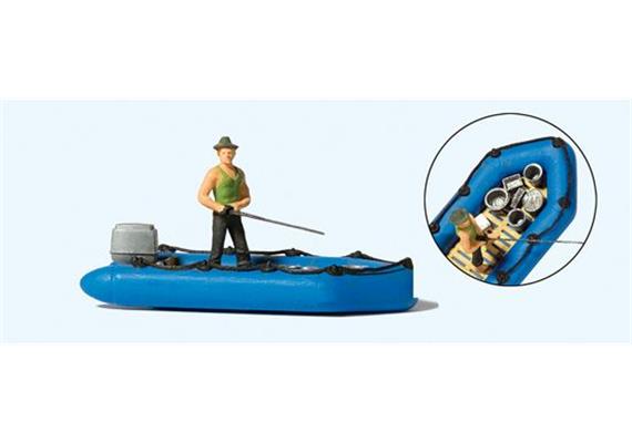 Preiser 10687 Angler mit Schlauchboot