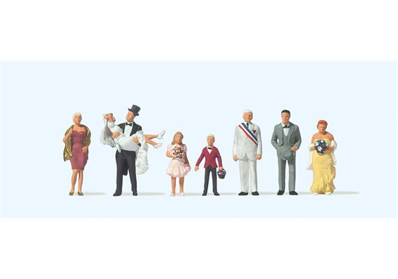Preiser 10790 Brautpaar mit Hochzeitsgesellschaft - H0 (1:87)