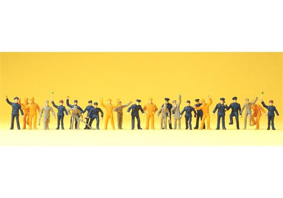 Preiser 14406 Bahnpersonal, Rangierer 24 Figuren HO