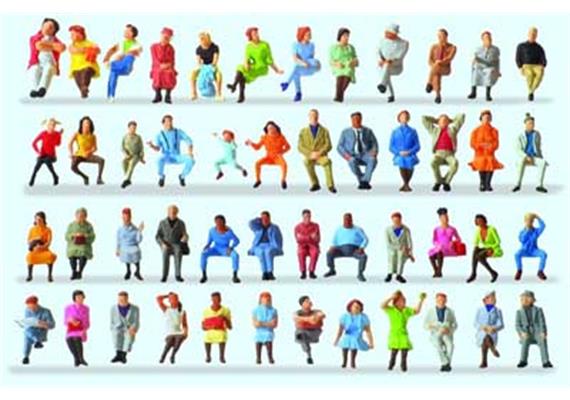 Preiser 14418 sitzende Personen, 48 Figuren