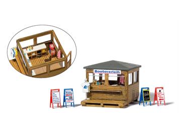 Preiser 17314 Kiosk mit Bootsverleih (Bausatz) - H0 (1:87)