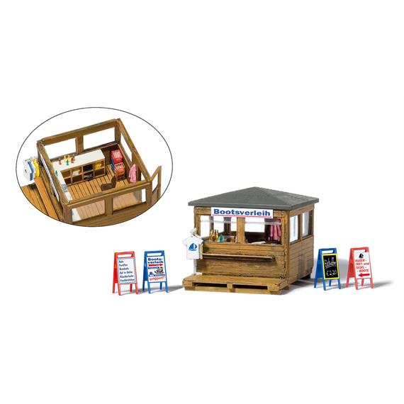 Preiser 17314 Kiosk mit Bootsverleih (Bausatz) - H0 (1:87)