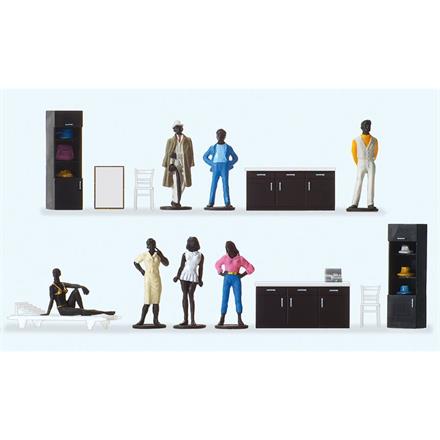 Preiser 17700 Ladeneinrichtung Modeboutique (Fertigmodell) - H0 (1:87)