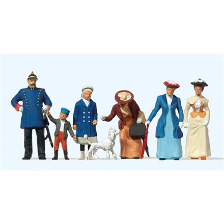 Preiser 65303 Polizist und Passanten mit Hund, um 1900 - Spur 0 (1:43)