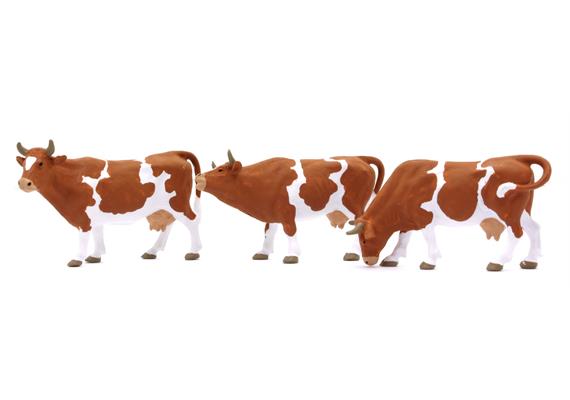 Preiser 65324 Kühe gefleckt 3 Stück - Spur 0 (1:43)