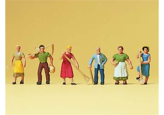 Preiser 79040 Landbevölkerung mit Rechen, Spaten - N (1:160)