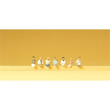 Preiser 79084 Sitzende Reisende für Zugabteil N