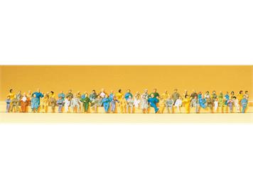 Preiser 79250 sitzende Reisende für Zugabteil - N 1:160