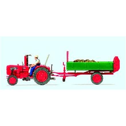 Preiser Ackerschlepper Fahr mit Einachs-Dungsteuer